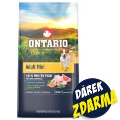 Krmivo Ontario Adult Mini Fish  6,5kg+ 3 konzervy 200g ZDARMA