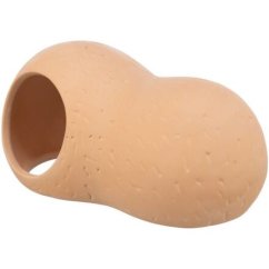 Keramický domek "burák" pro myš, křečka, 2 otvory, 21 x 10 x 11 cm, terakota