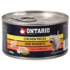 Konzerva Ontario kuřecí kousky a nugetky 200g