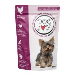 Dog Joy Junior kuřecí v omáčce, kapsa 100 g
