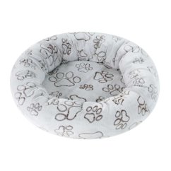 Pelíšek Amélie de Luxe 40 cm šedý s tlapkami