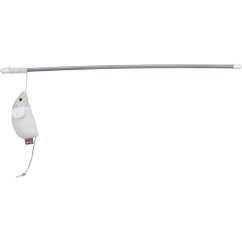 Hrací prut s myškou, 46 cm, catnip, plast/polyester