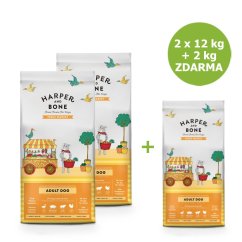 Harper and Bone Dog Adult Large & Medium čerstvé z trhu AKCE 2 x 12 kg + 2 kg ZDARMA