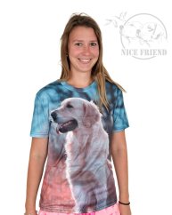 Unisex 3D triko Golden Retriever Blue