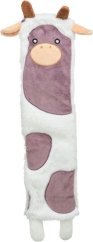 Be Eco kráva, recyklovaná hračka pro psy, šustící, 51 cm, polyester, bílá/fialová