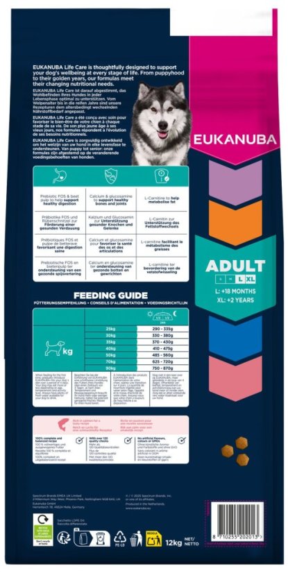 Krmivo EUKANUBA Adult Large rich in salmon and barley 12kg