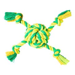 Míč se 4 rameny HipHop Dog bavlněný 29 cm / 255 g limetková, zelená