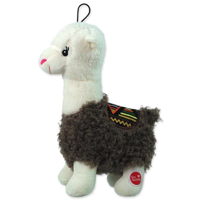 Hračka Dog Fantasy Stuffed Toy lama pískací mix barev 26cm