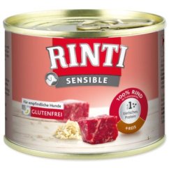 Konzerva Rinti Sensible Adult hovězí a rýže 185g