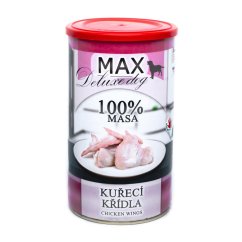 MAX Deluxe Dog kuřecí křídla, konzerva 1200 g