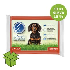 4Dog Mix kuřecí a hovězí, kapsa 100 g 4 pack (13 ks) SLEVA 10 %