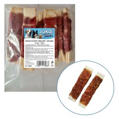 Plátky buvolí obalené kachním masem JUKO Snacks 15 cm (10 ks)