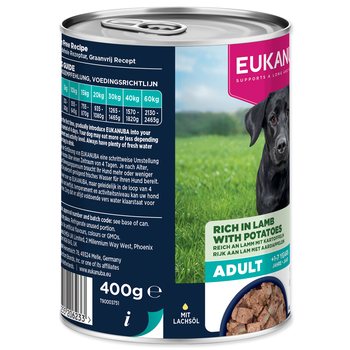 Konzerva EUKANUBA Adult bohatá na jehněčí s bramborami 400 g