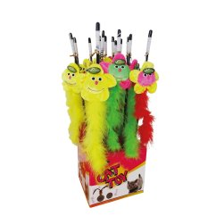 Vábnička slunečnice s kuřecím peřím