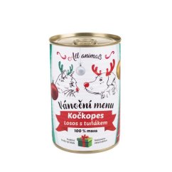 ALL ANIMALS Vánoční menu KOČKOPES - limitovaná edice konzerva losos mletý s tuňákem 400 g