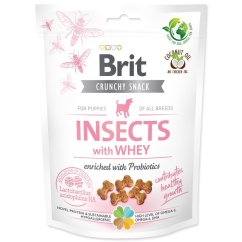 Pochoutka Brit Care Dog Crunchy Cracker Insects Puppy, syrovátka a probiotika 200g