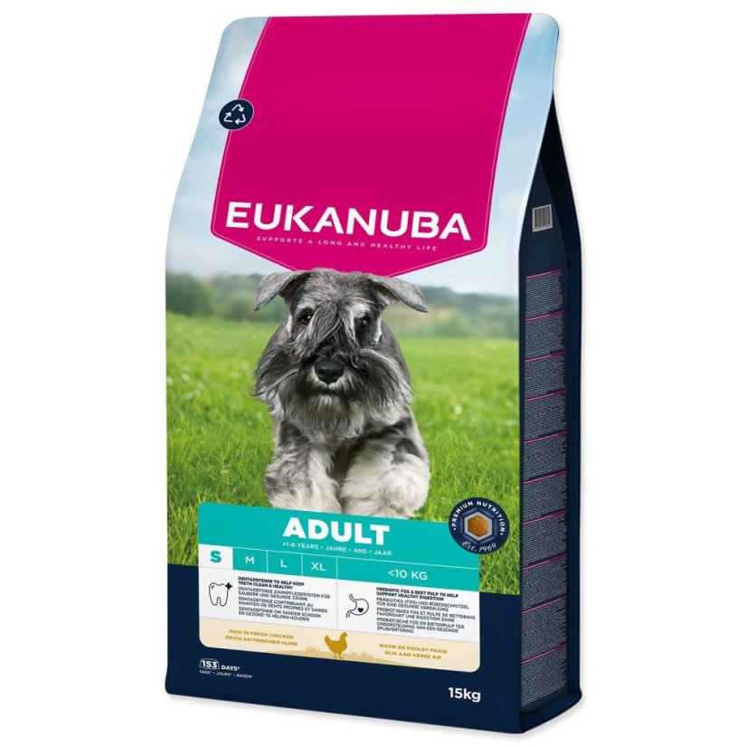 Krmivo EUKANUBA Adult Small rich in fresh chicken 15kg