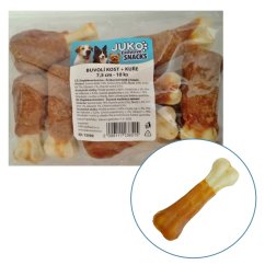 Kost buvolí s kuřecím masem JUKO Snacks 7,5 cm (10 ks)