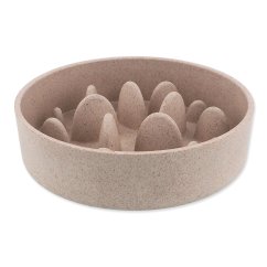 Miska Dog Fantasy proti hltání EcoStyle béžová 17cm, 750ml
