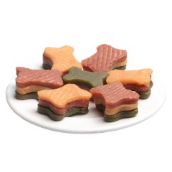 Chicken, duck & spinach in Bone Shape JUKO Snacks 500 g